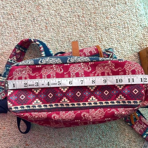 〰️➰Vegan Leather Muli-Compartment Backpack Satchel 🐘〰️ - Picture 13 of 13